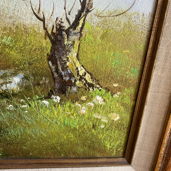 Vintage original landscape oil painting - Picture 3 of 8
